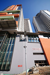 Image showing modern building at sunny day and clear blue sky