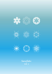 Image showing Snowflakes Icon Set