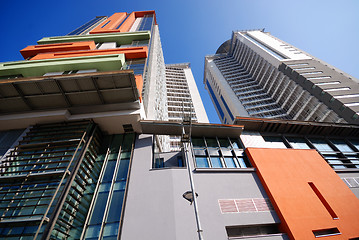 Image showing modern building at sunny day and clear blue sky