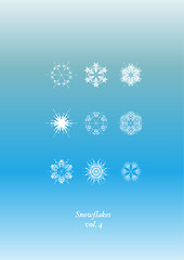 Image showing Snowflakes Icon Set