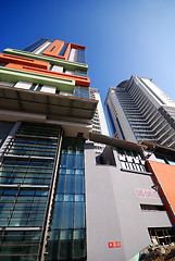 Image showing modern building at sunny day and clear blue sky