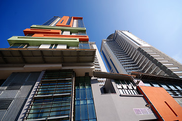 Image showing modern building at sunny day and clear blue sky