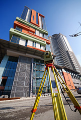 Image showing modern building at sunny day and clear blue sky