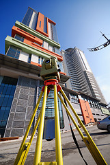 Image showing modern building at sunny day and clear blue sky