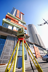 Image showing modern building at sunny day and clear blue sky