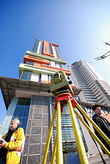 Image showing modern building at sunny day and clear blue sky