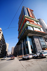 Image showing modern building at sunny day and clear blue sky