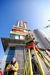 Image showing modern building at sunny day and clear blue sky