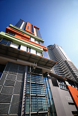 Image showing modern building at sunny day and clear blue sky