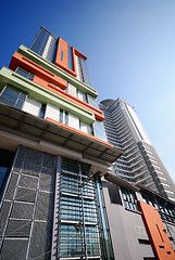 Image showing modern building at sunny day and clear blue sky