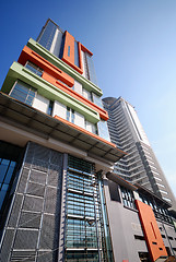 Image showing modern building at sunny day and clear blue sky