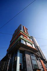 Image showing modern building at sunny day and clear blue sky