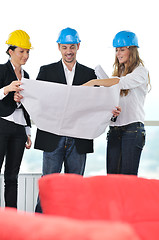 Image showing young architect team