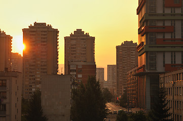 Image showing sunrise cityscape