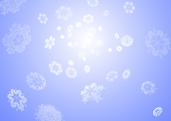 Image showing Winter  snowflake background