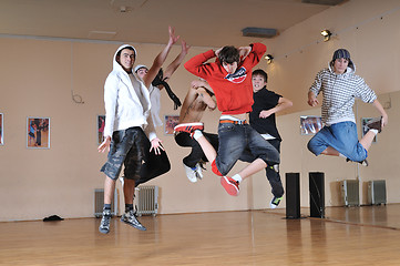 Image showing jump group teen