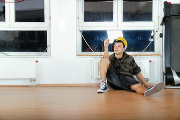 Image showing .break dancer relaxing