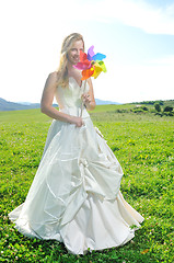 Image showing beautiful bride outdoor