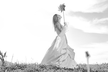 Image showing beautiful bride outdoor