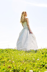 Image showing beautiful bride outdoor