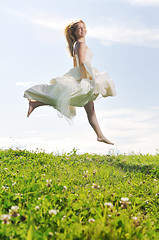 Image showing beautiful bride outdoor