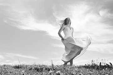 Image showing beautiful bride outdoor