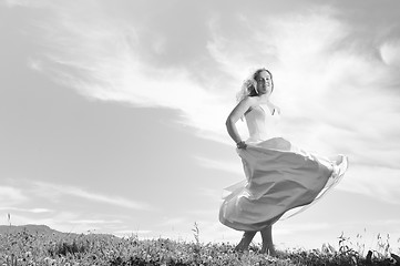 Image showing beautiful bride outdoor