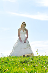 Image showing beautiful bride outdoor