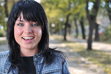 Image showing Happy young woman smiling