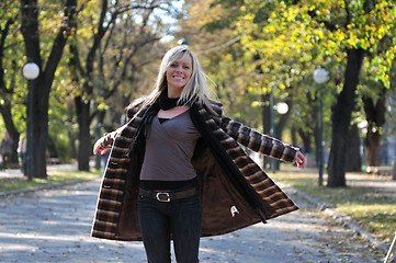 Image showing Cute young woman smiling 