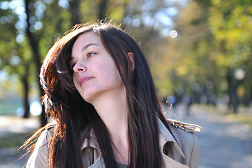 Image showing Cute young woman smiling 