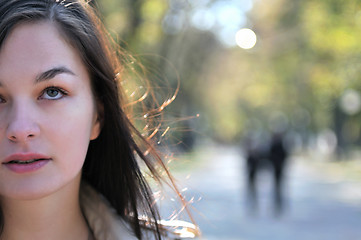 Image showing Cute young woman smiling 