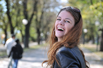 Image showing Happy young woman smiling 
