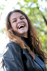 Image showing Happy young woman smiling 