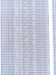 Image showing database concept with printed and coded database records