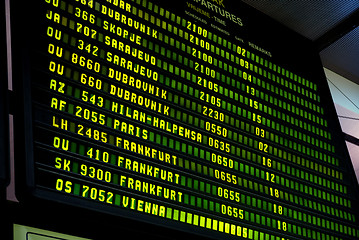 Image showing airport display