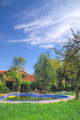 Image showing luxury house with swimming pool