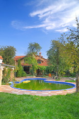 Image showing luxury house with swimming pool