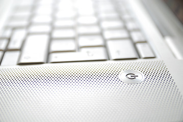 Image showing Close-up of a silver laptop
