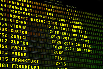 Image showing airport display