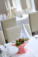 Image showing table setting in the restaurant