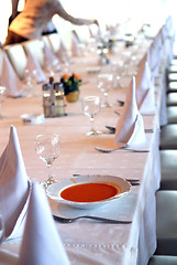 Image showing table setting in the restaurant