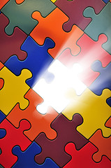 Image showing Puzzle plane - one piece missing