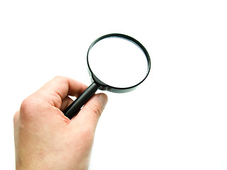 Image showing hand with magnifying glass