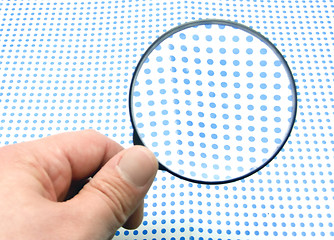 Image showing hand with magnifying glass