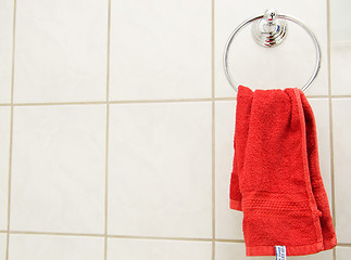 Image showing red towel