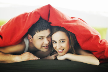 Image showing young couple in bed