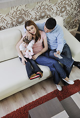 Image showing happy young family at home