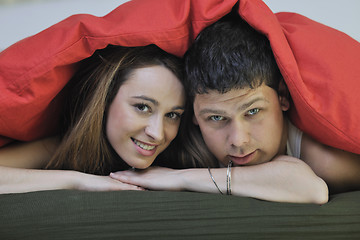 Image showing young couple in bed