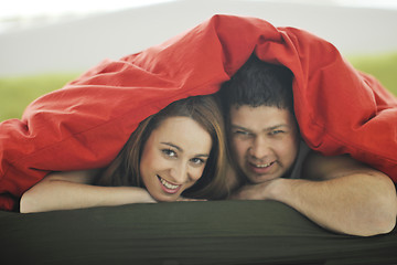 Image showing young couple in bed
